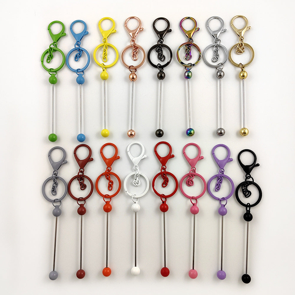 Wholesale Beadable Bar Metal DIY Keychain Bar